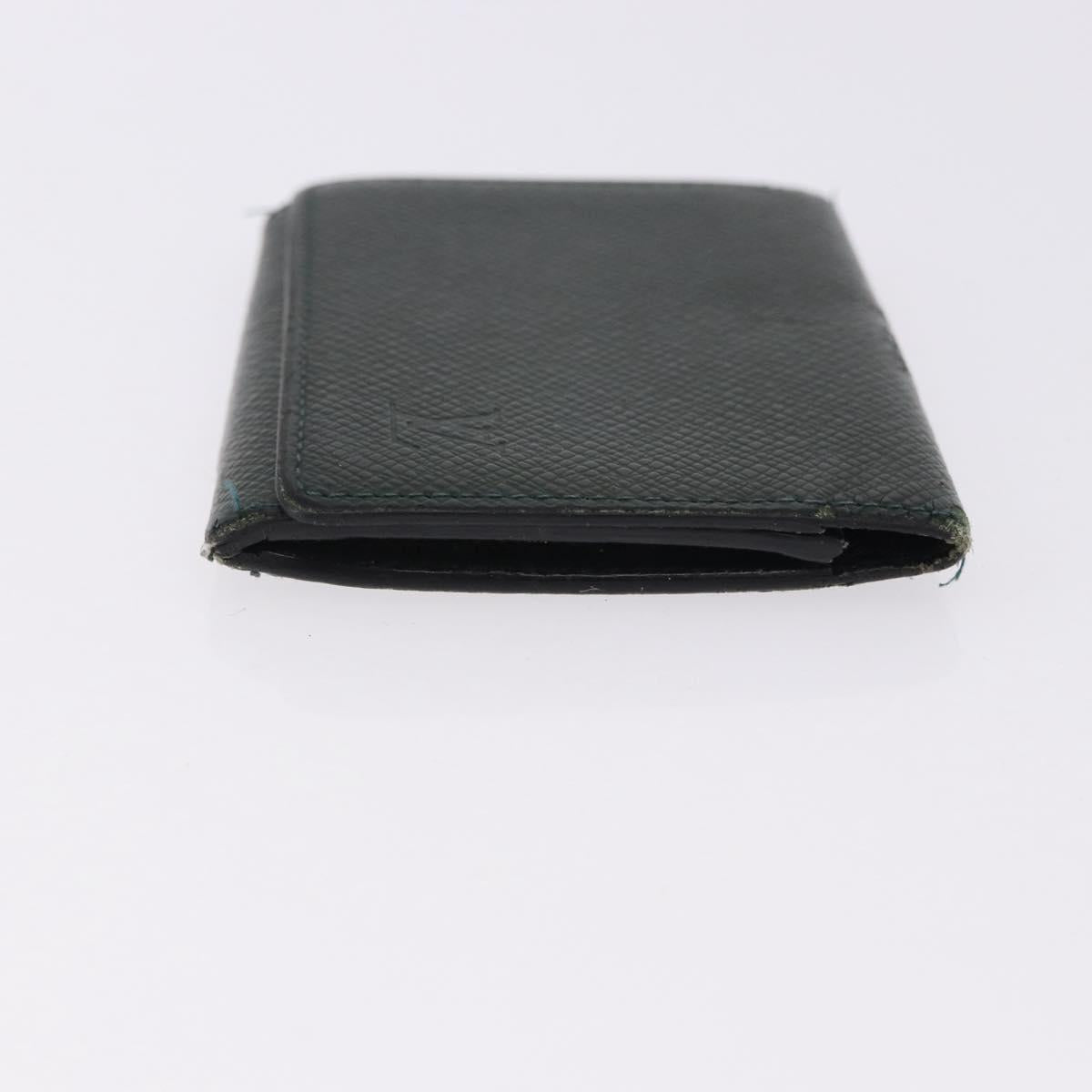 LOUIS VUITTON Monogram Taiga Damier Ebene Wallet 7 Set Black Green Auth am11994