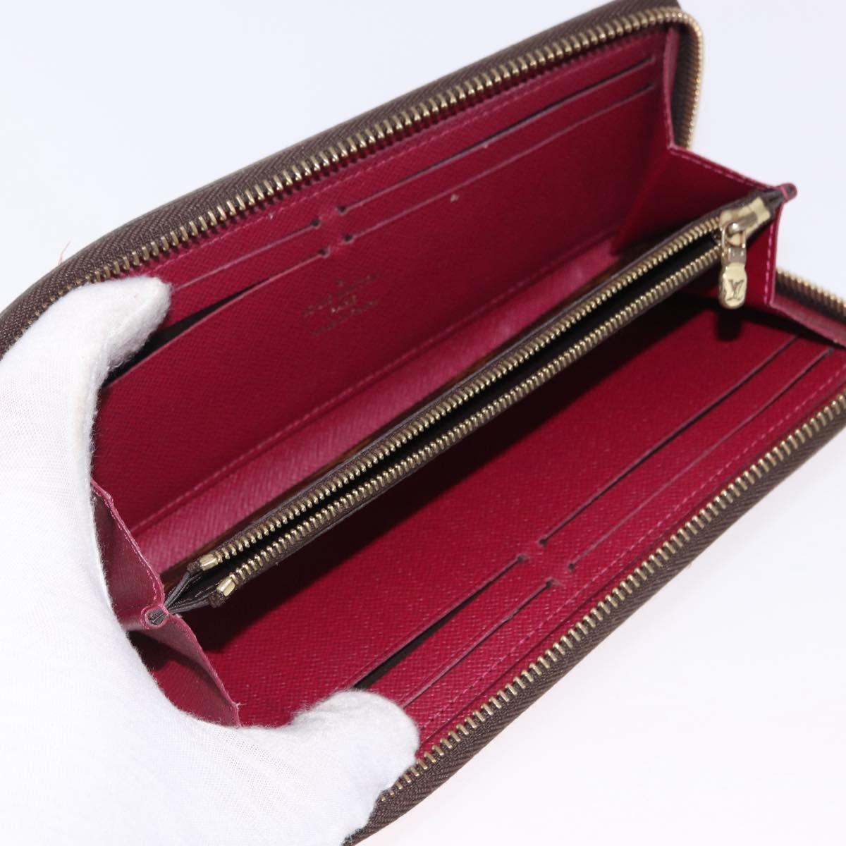 LOUIS VUITTON Monogram Taiga Damier Ebene Wallet 7 Set Black Green Auth am11994