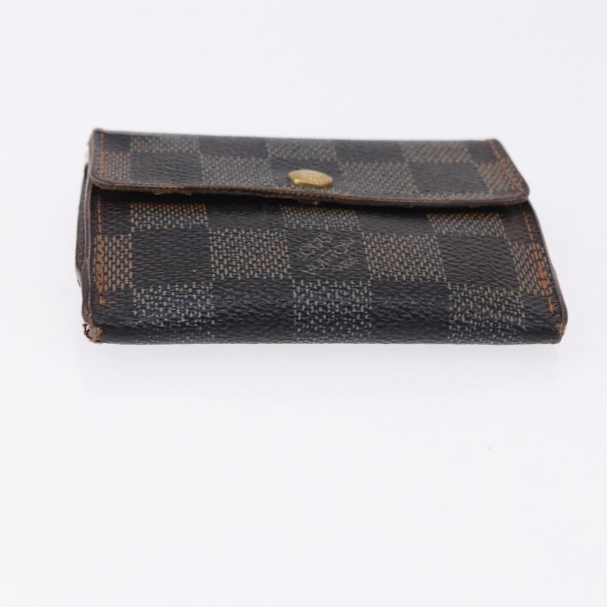 LOUIS VUITTON Monogram Taiga Damier Ebene Wallet 7 Set Black Green Auth am11994
