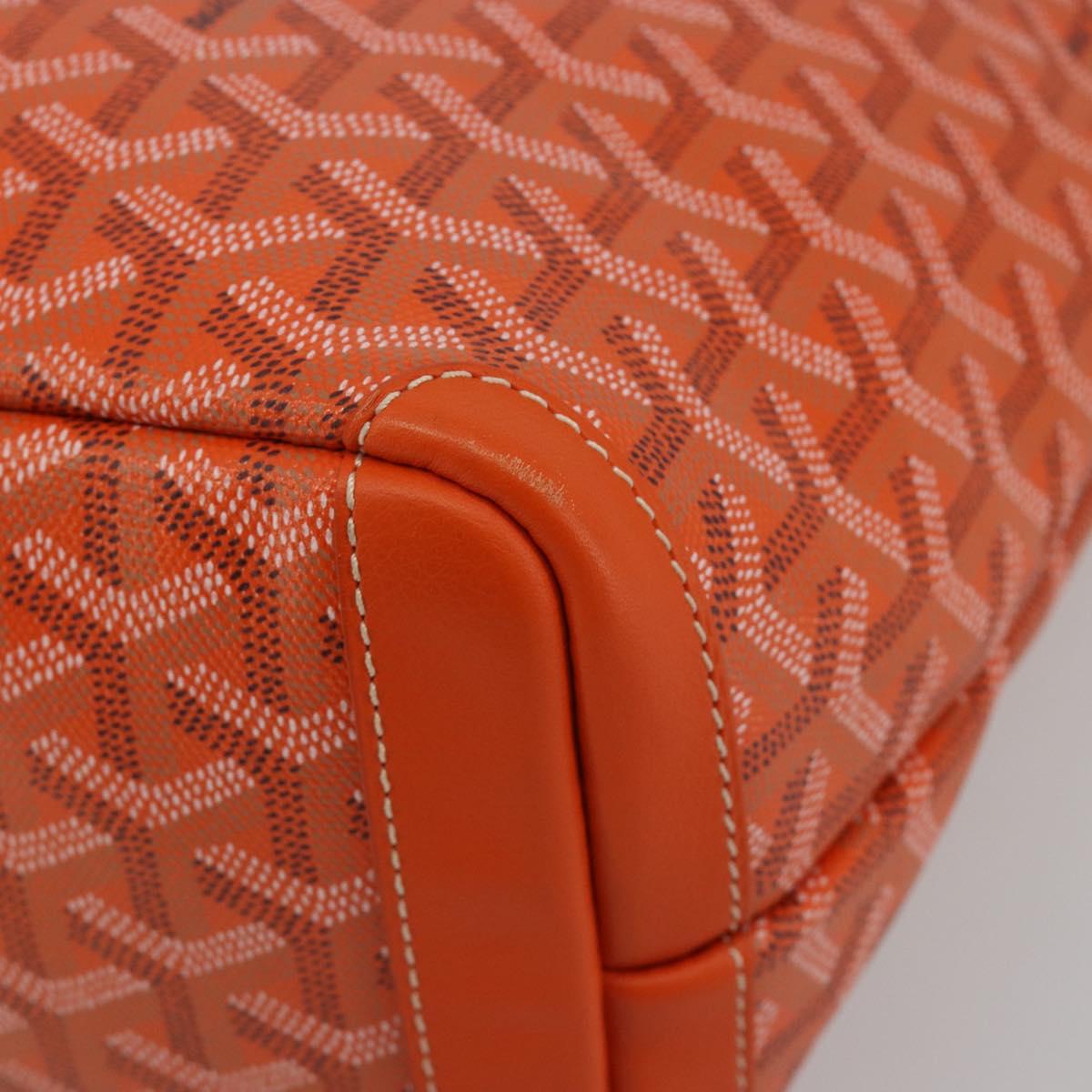 GOYARD Herringbone Artois PM Tote Bag PVC Leather Orange Auth am11996SM