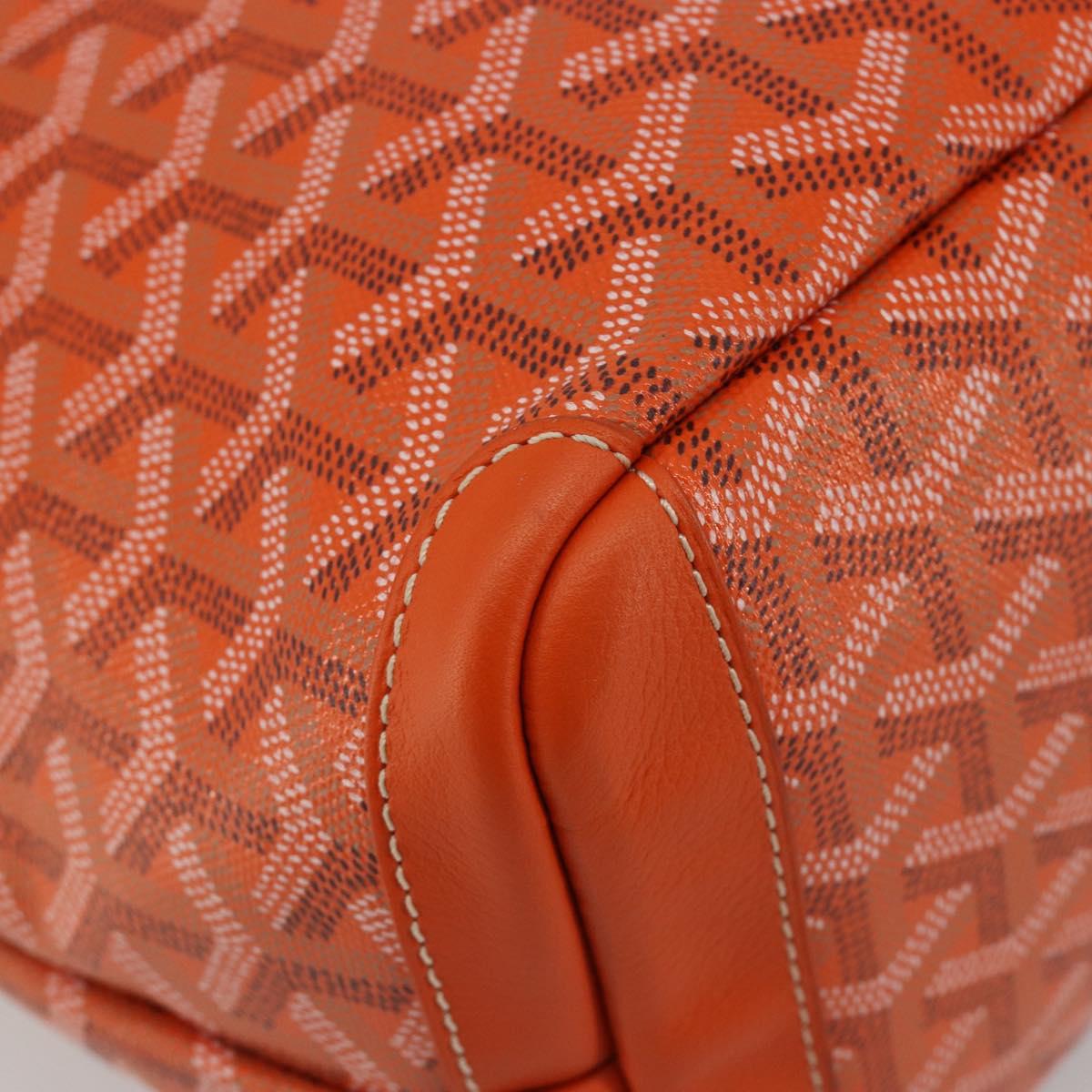 GOYARD Herringbone Artois PM Tote Bag PVC Leather Orange Auth am11996SM
