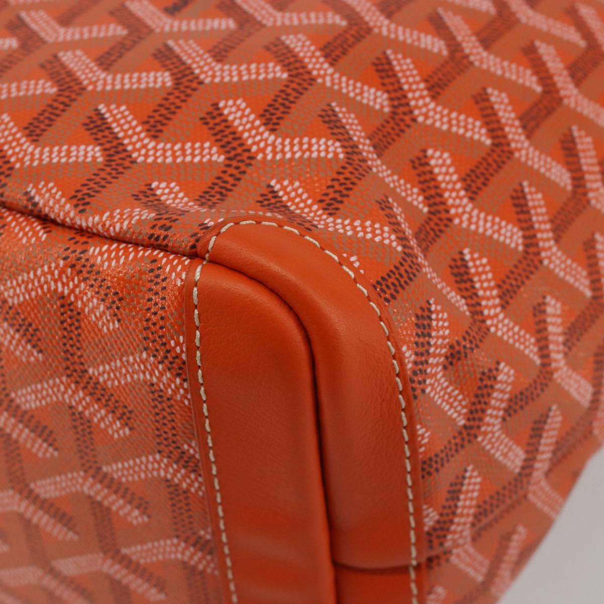GOYARD Herringbone Artois PM Tote Bag PVC Leather Orange Auth am11996SM