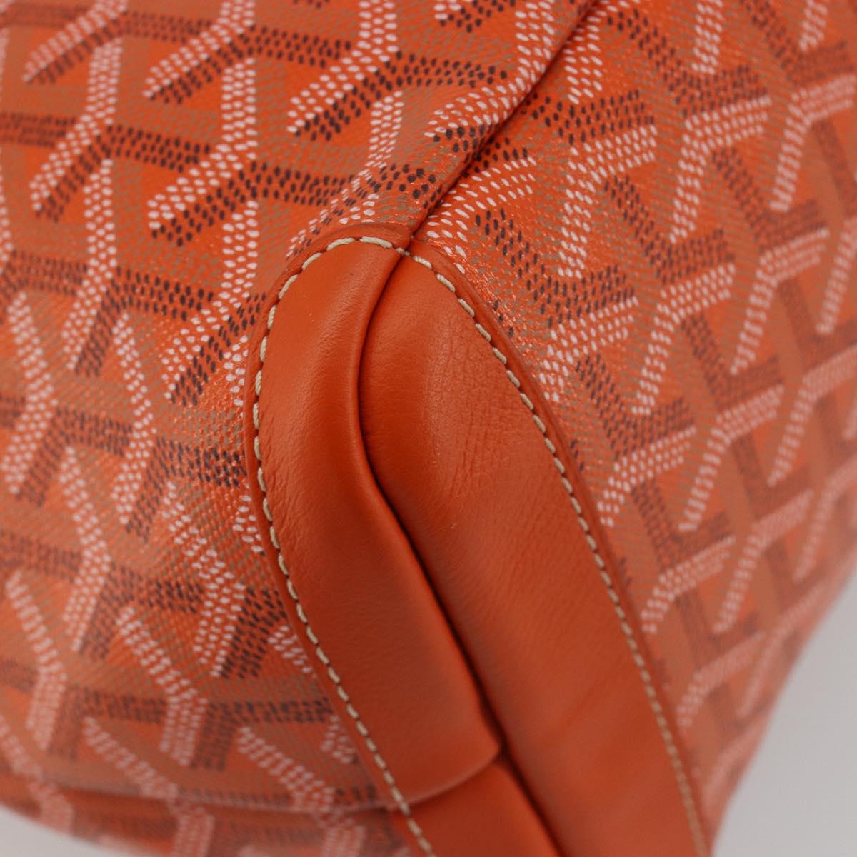GOYARD Herringbone Artois PM Tote Bag PVC Leather Orange Auth am11996SM