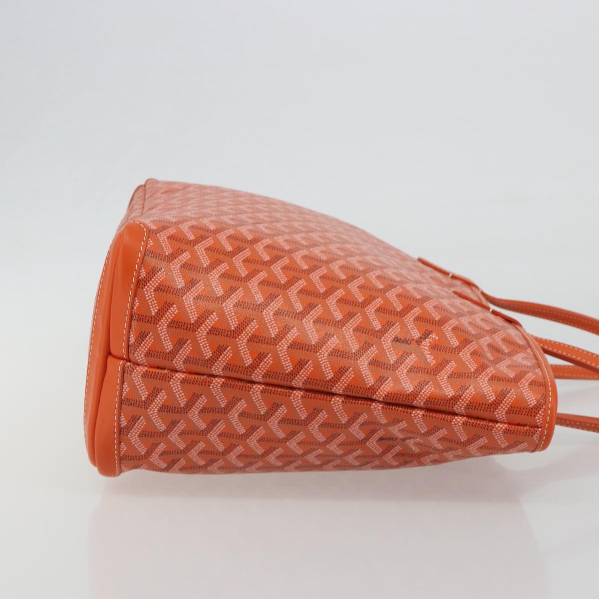 GOYARD Herringbone Artois PM Tote Bag PVC Leather Orange Auth am11996SM