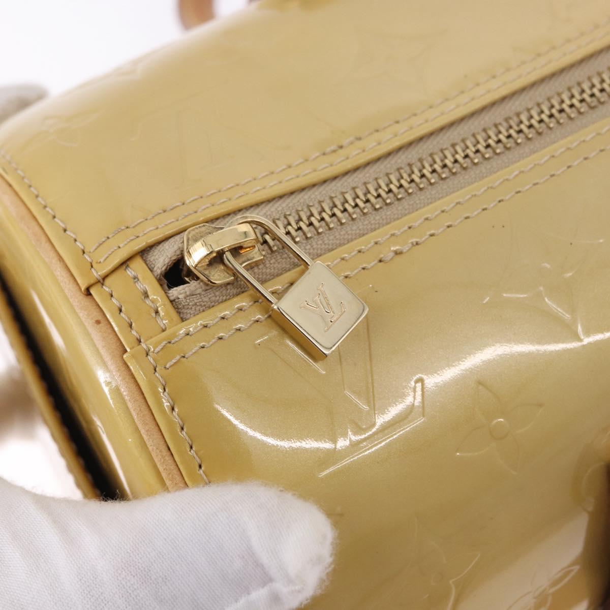 LOUIS VUITTON Monogram Vernis Bedford Hand Bag Beige M91006 LV Auth am12001V