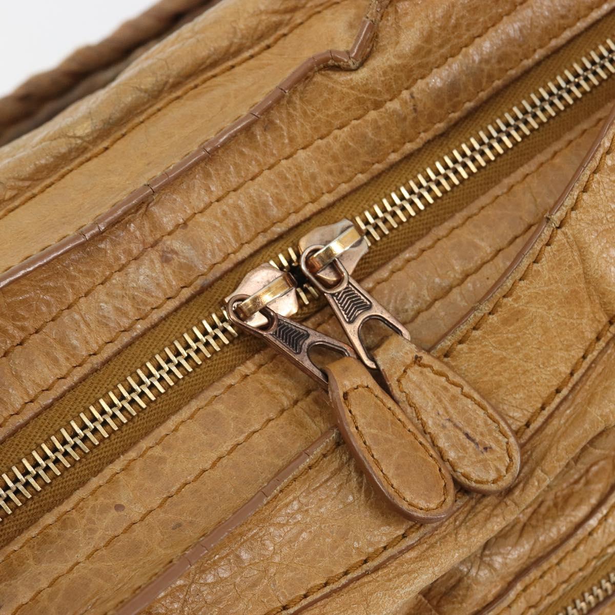 BALENCIAGA The Giant City Hand Bag Leather 2way Beige 281770 Auth am12006A