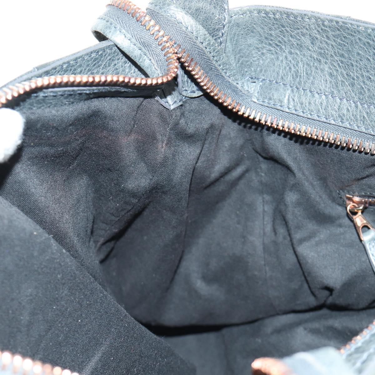 BALENCIAGA Giant Vero Hand Bag Leather 2way Gray 263244 Auth am12009SAM