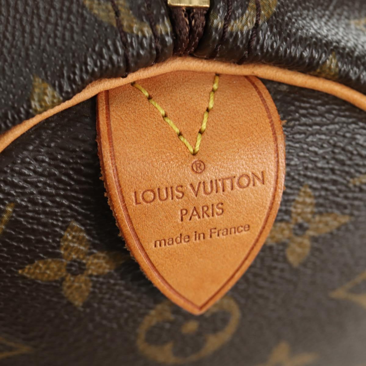 LOUIS VUITTON Monogram Speedy 35 Hand Bag M41524 LV Auth am12014V