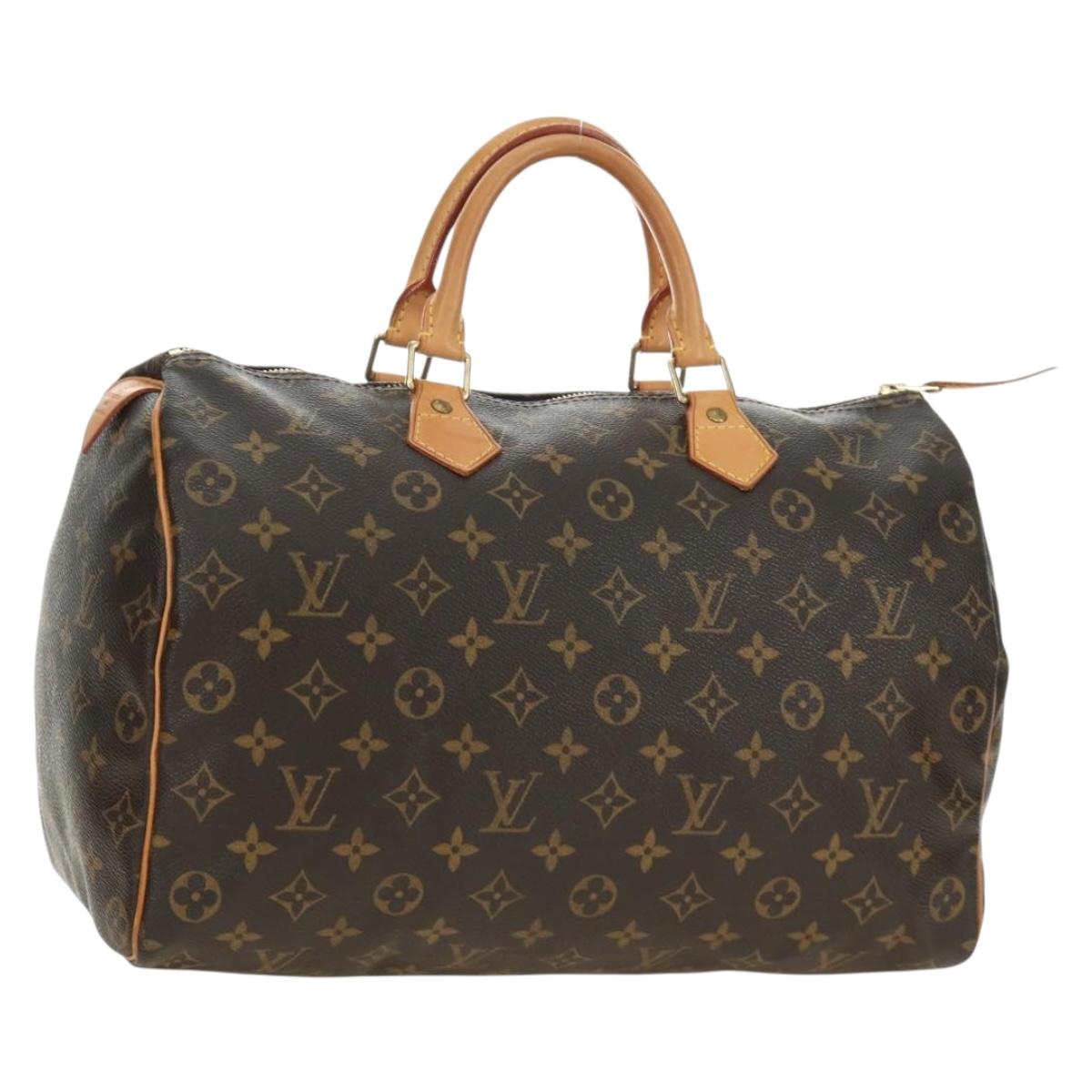 LOUIS VUITTON Monogram Speedy 35 Hand Bag M41524 LV Auth am12014V