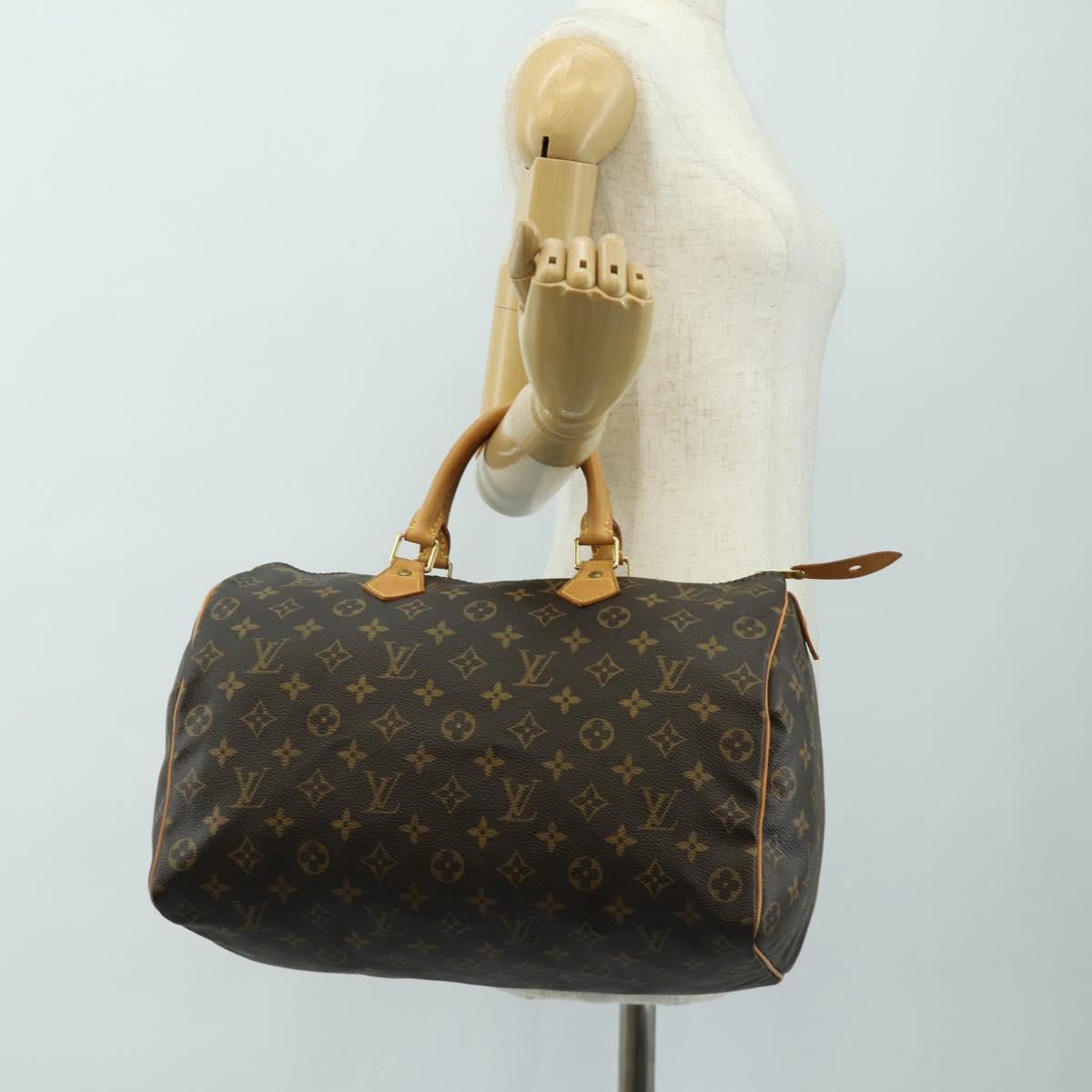 LOUIS VUITTON Monogram Speedy 35 Hand Bag M41524 LV Auth am12014V