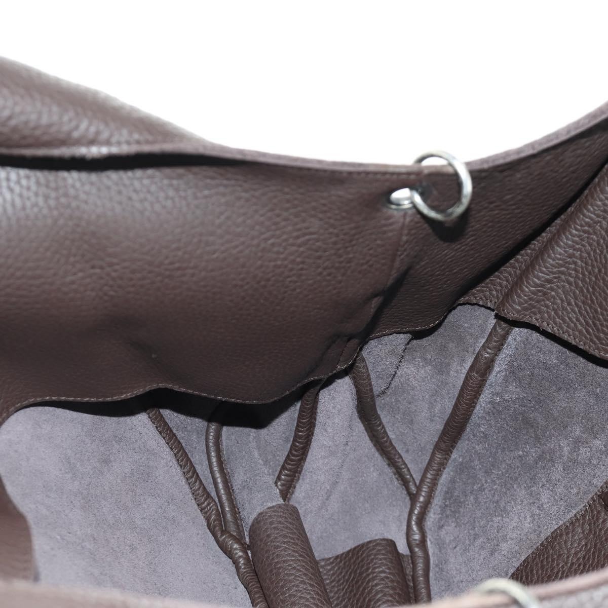 BOTTEGA VENETA Tote Bag Leather Brown Auth am12017V