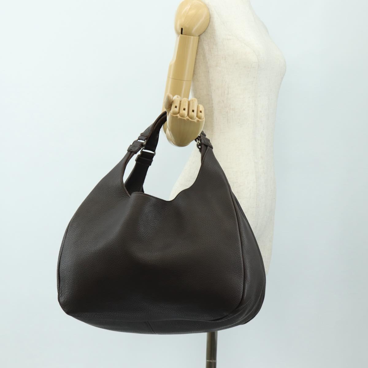 BOTTEGA VENETA Tote Bag Leather Brown Auth am12017V