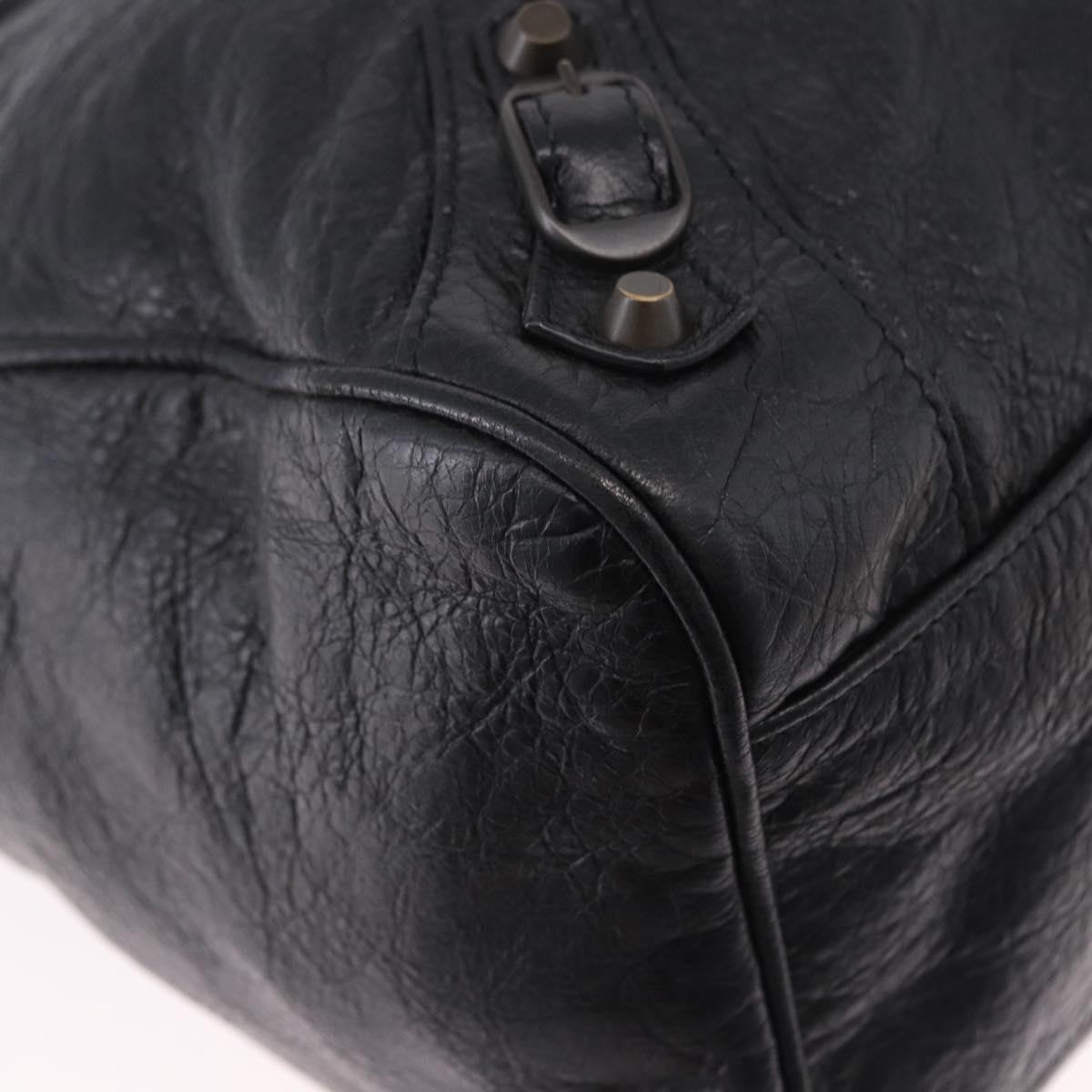 BALENCIAGA The Vero Hand Bag Leather Black 235216 Auth am12018SM