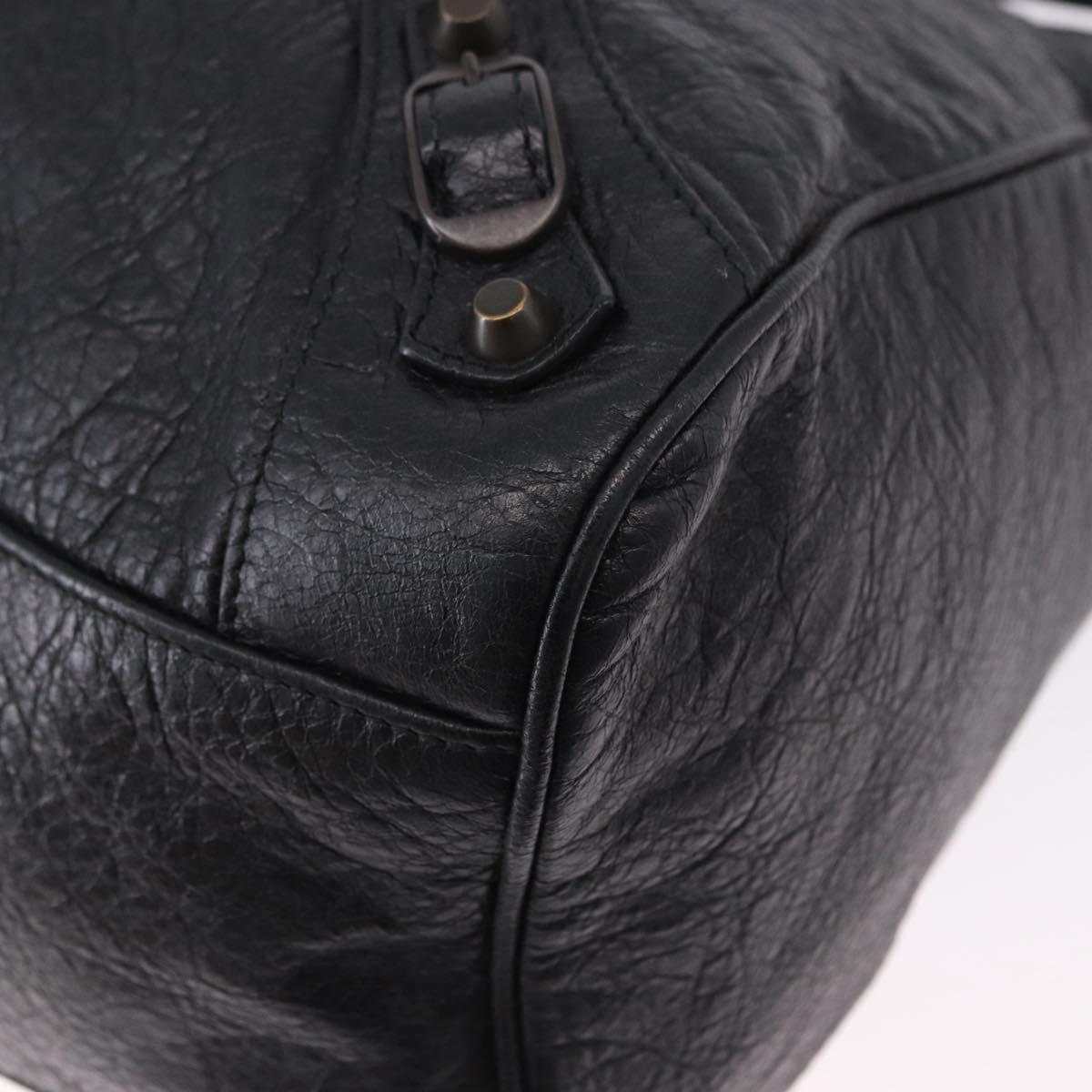 BALENCIAGA The Vero Hand Bag Leather Black 235216 Auth am12018SM