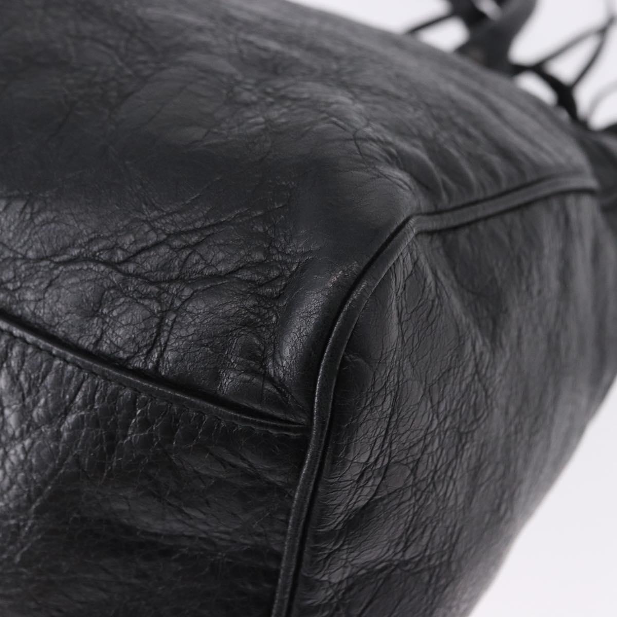 BALENCIAGA The Vero Hand Bag Leather Black 235216 Auth am12018SM