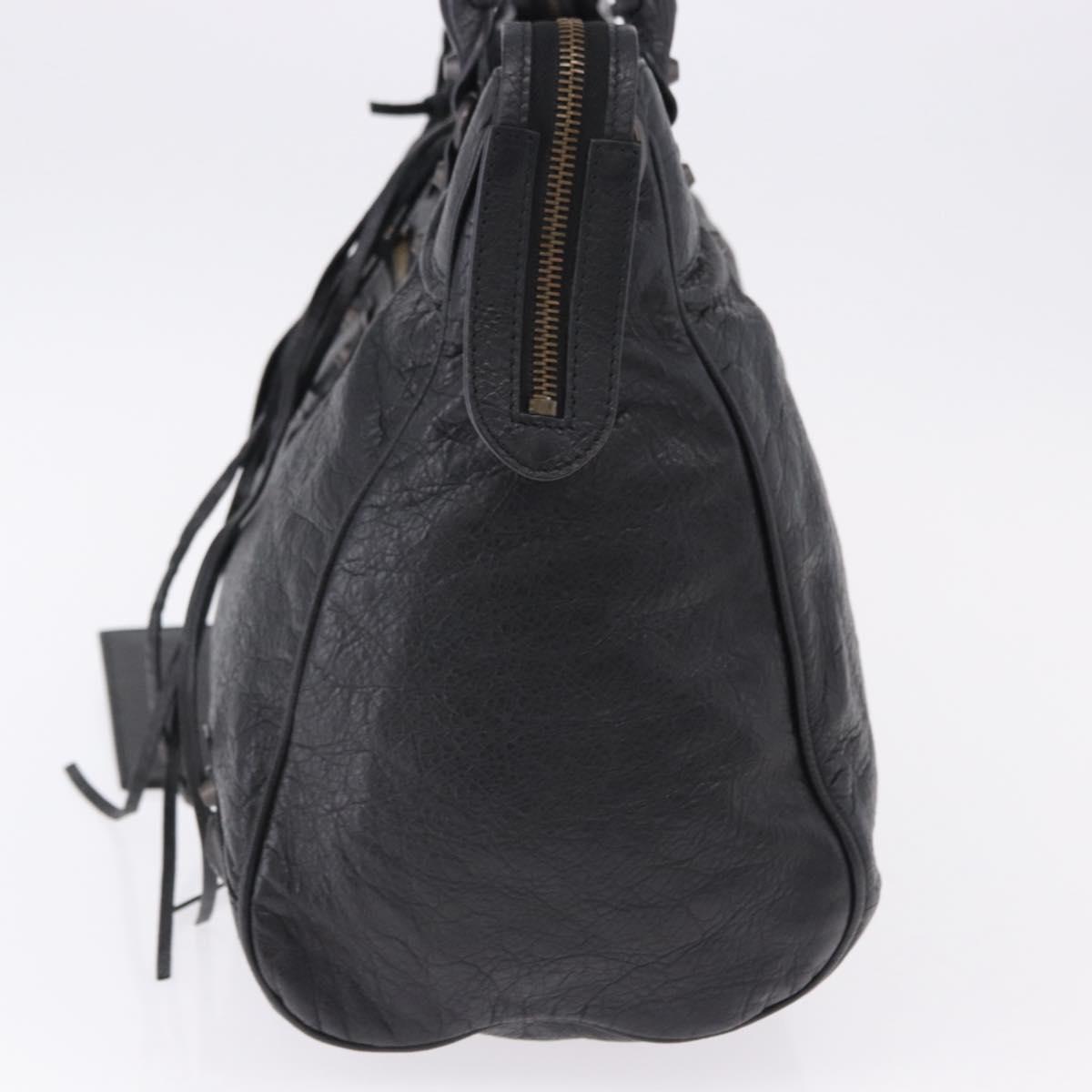 BALENCIAGA The Vero Hand Bag Leather Black 235216 Auth am12018SM