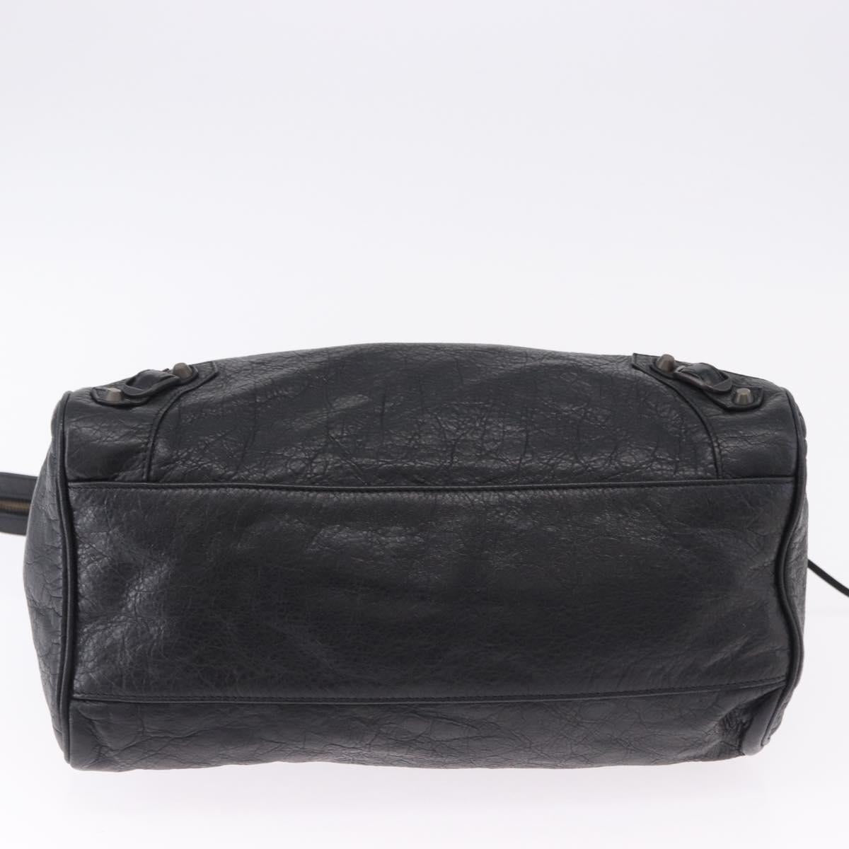 BALENCIAGA The Vero Hand Bag Leather Black 235216 Auth am12018SM