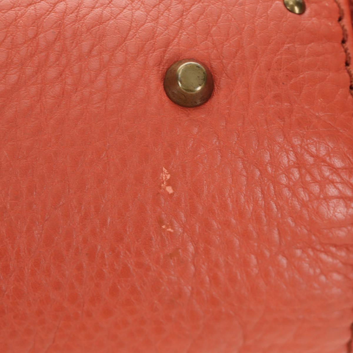 Chloe Paddington Hand Bag Leather Orange Gold Silver Auth am12020SAM