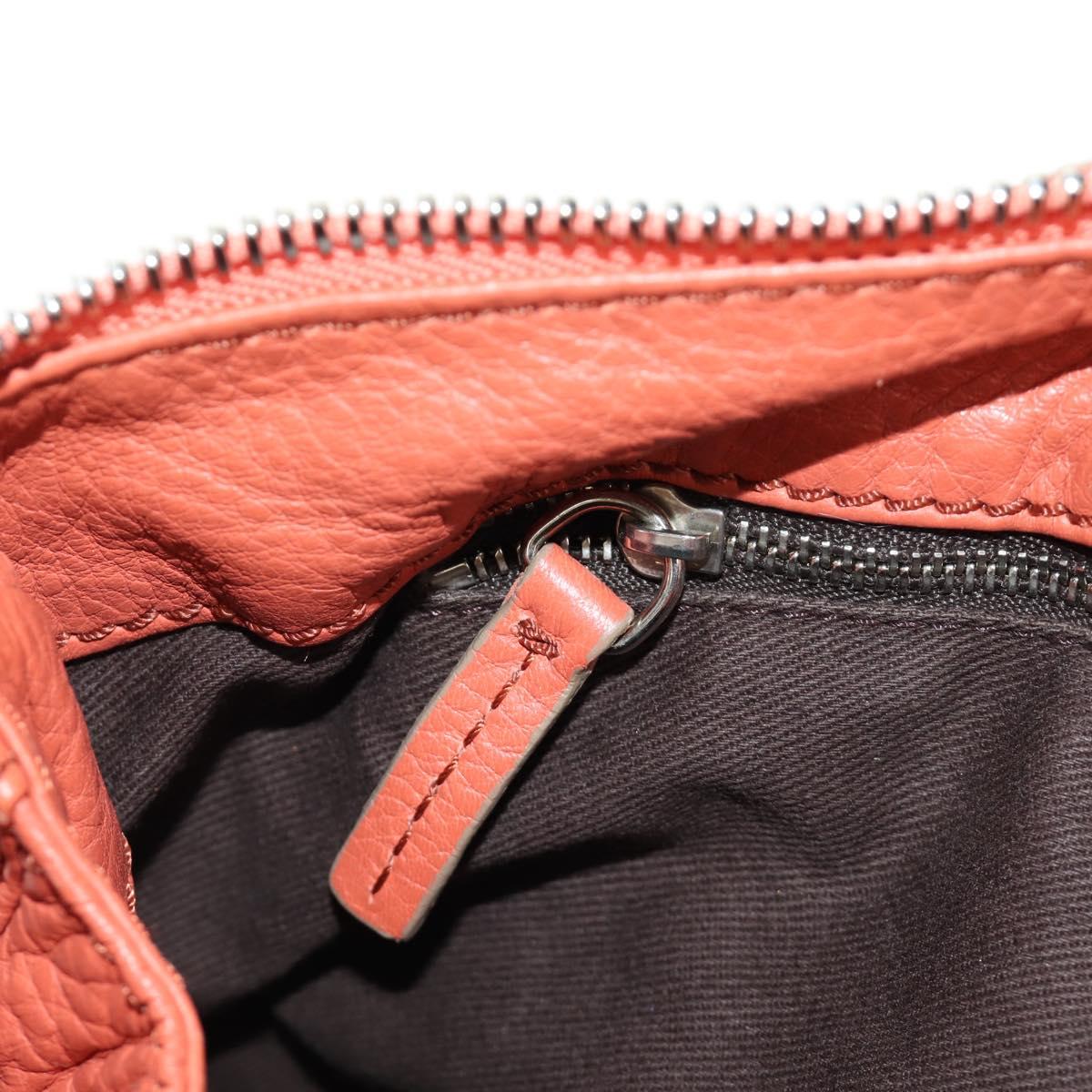 Chloe Paddington Hand Bag Leather Orange Gold Silver Auth am12020SAM