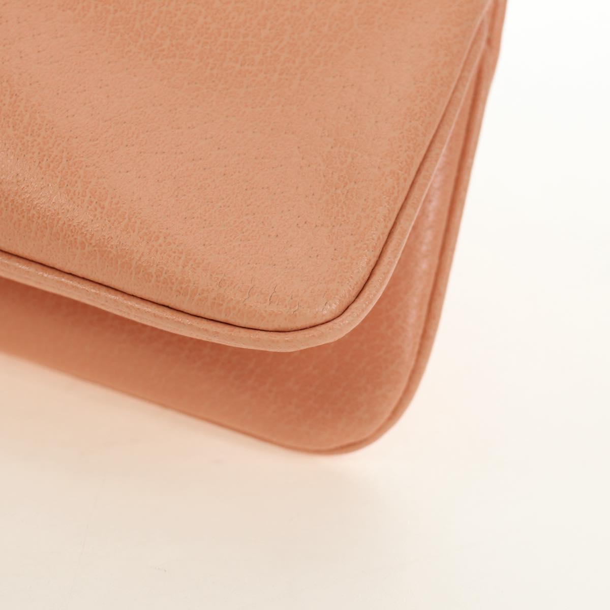 FENDI Mamma Baguette Shoulder Bag Leather Orange Gold Auth am12021SAM