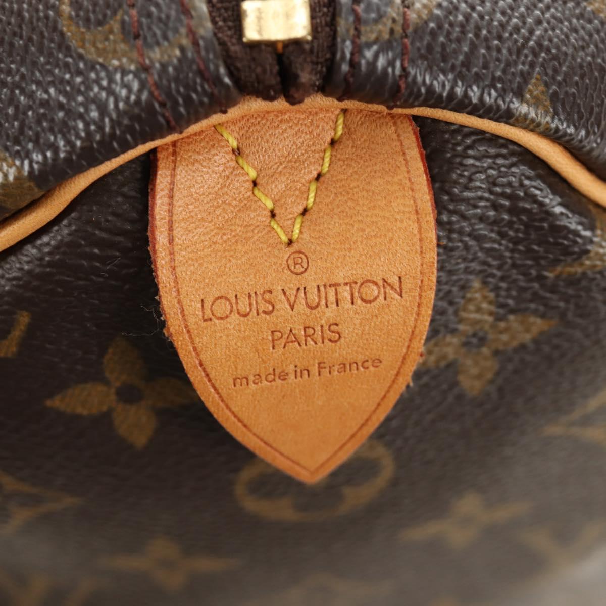 LOUIS VUITTON Monogram Speedy 35 Hand Bag M41524 LV Auth am12023V