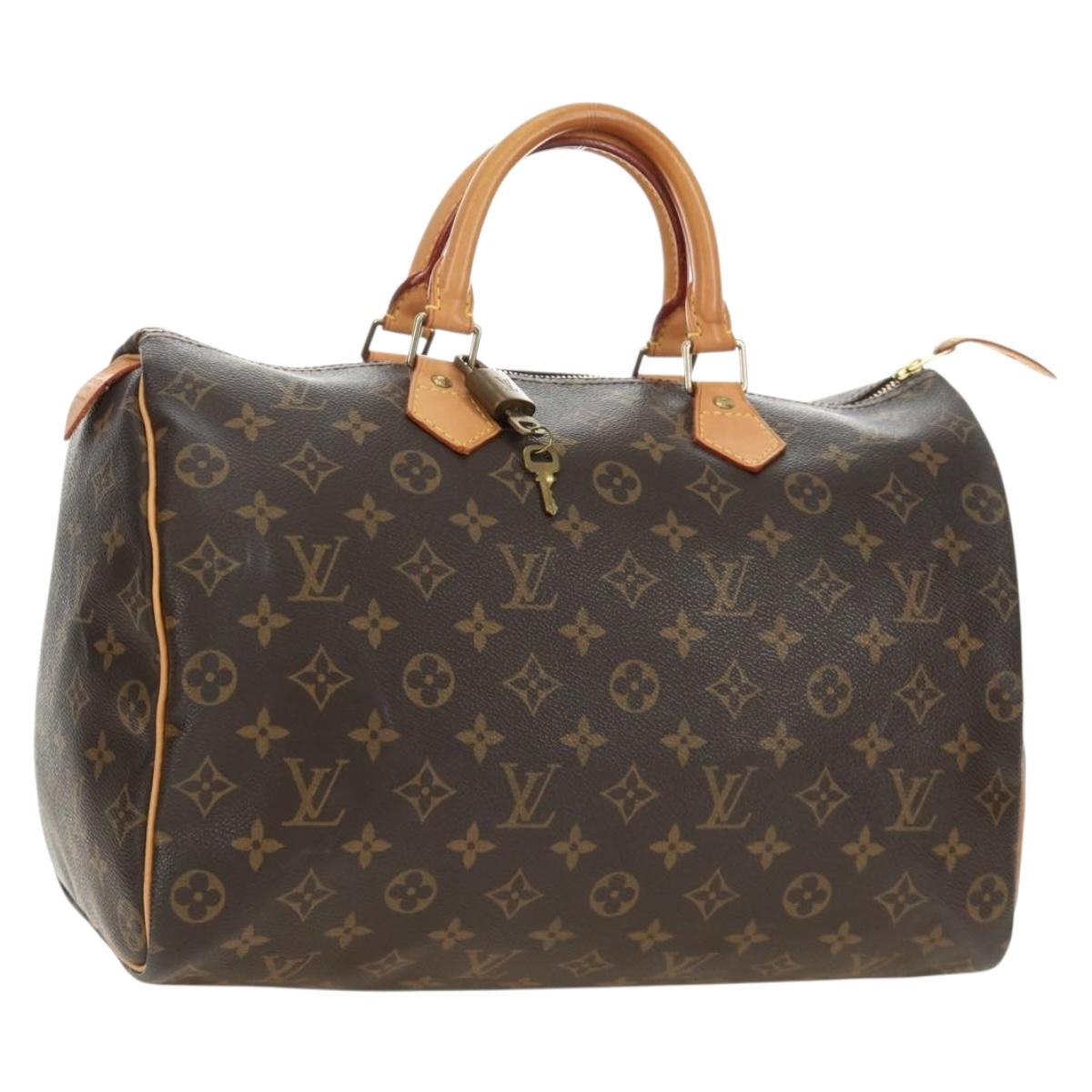 LOUIS VUITTON Monogram Speedy 35 Hand Bag M41524 LV Auth am12023V