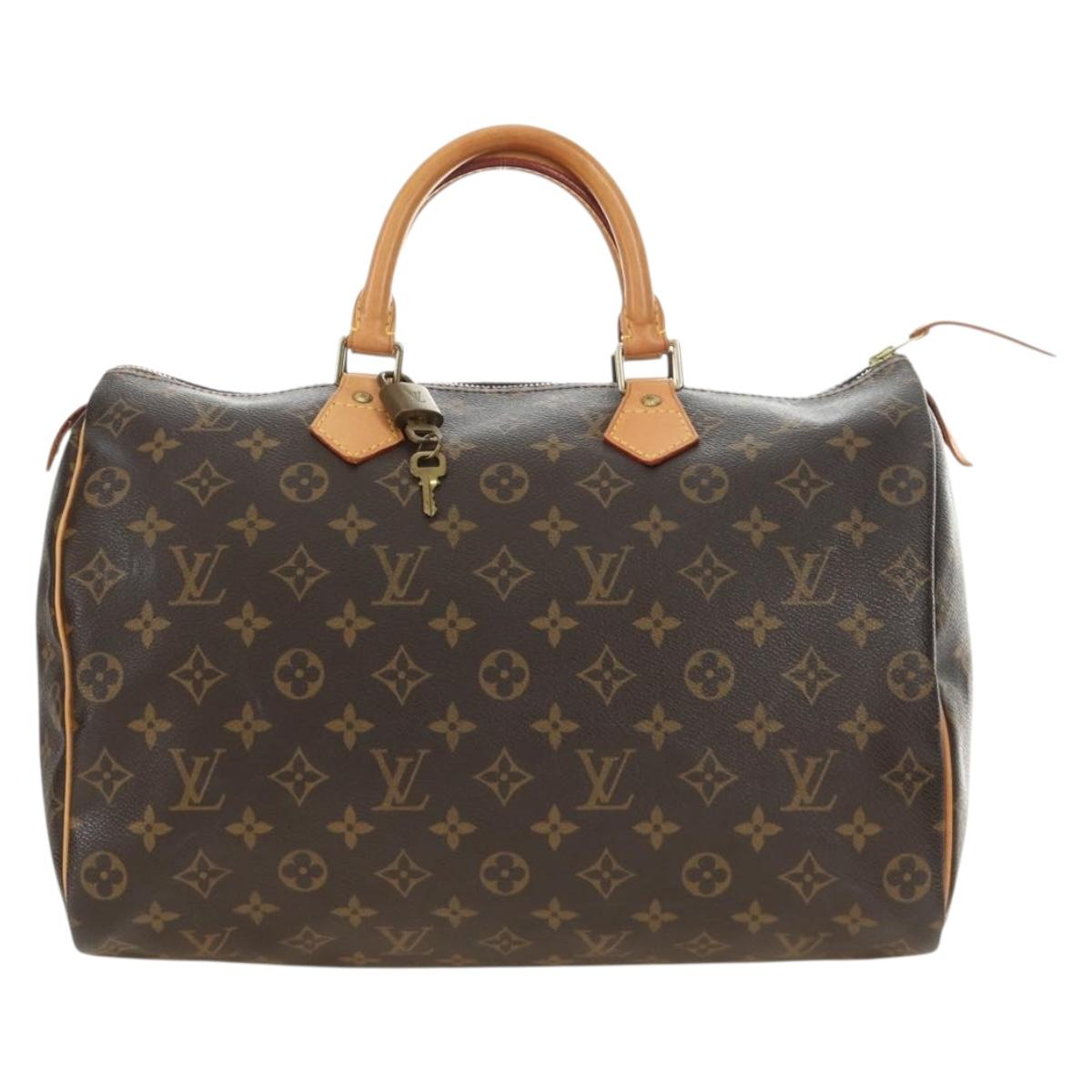 LOUIS VUITTON Monogram Speedy 35 Hand Bag M41524 LV Auth am12023V