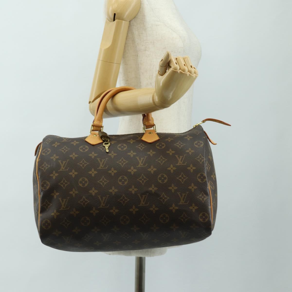 LOUIS VUITTON Monogram Speedy 35 Hand Bag M41524 LV Auth am12023V