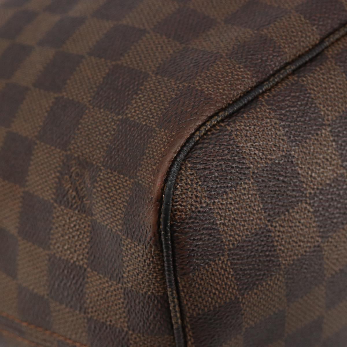 LOUIS VUITTON Damier Ebene Neverfull MM Tote Bag N51105 LV Auth am12029