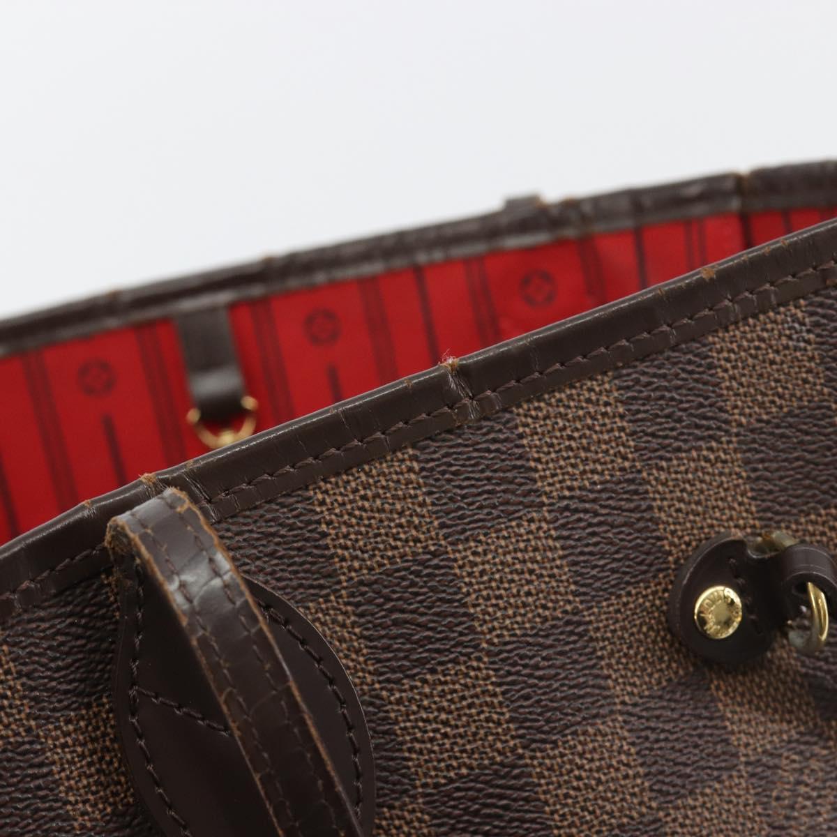 LOUIS VUITTON Damier Ebene Neverfull MM Tote Bag N51105 LV Auth am12029