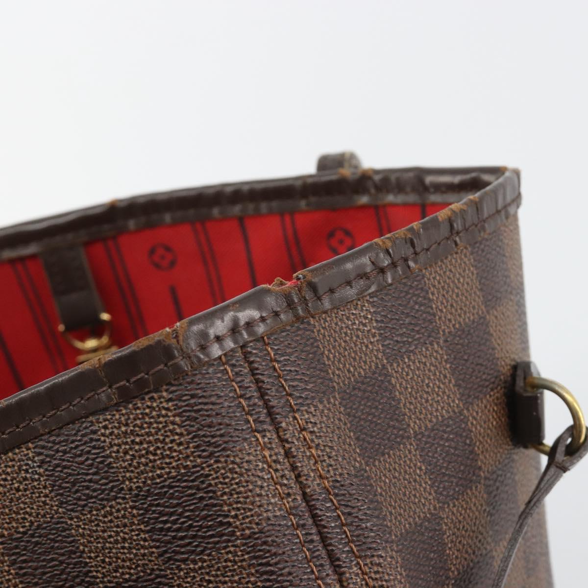 LOUIS VUITTON Damier Ebene Neverfull MM Tote Bag N51105 LV Auth am12029