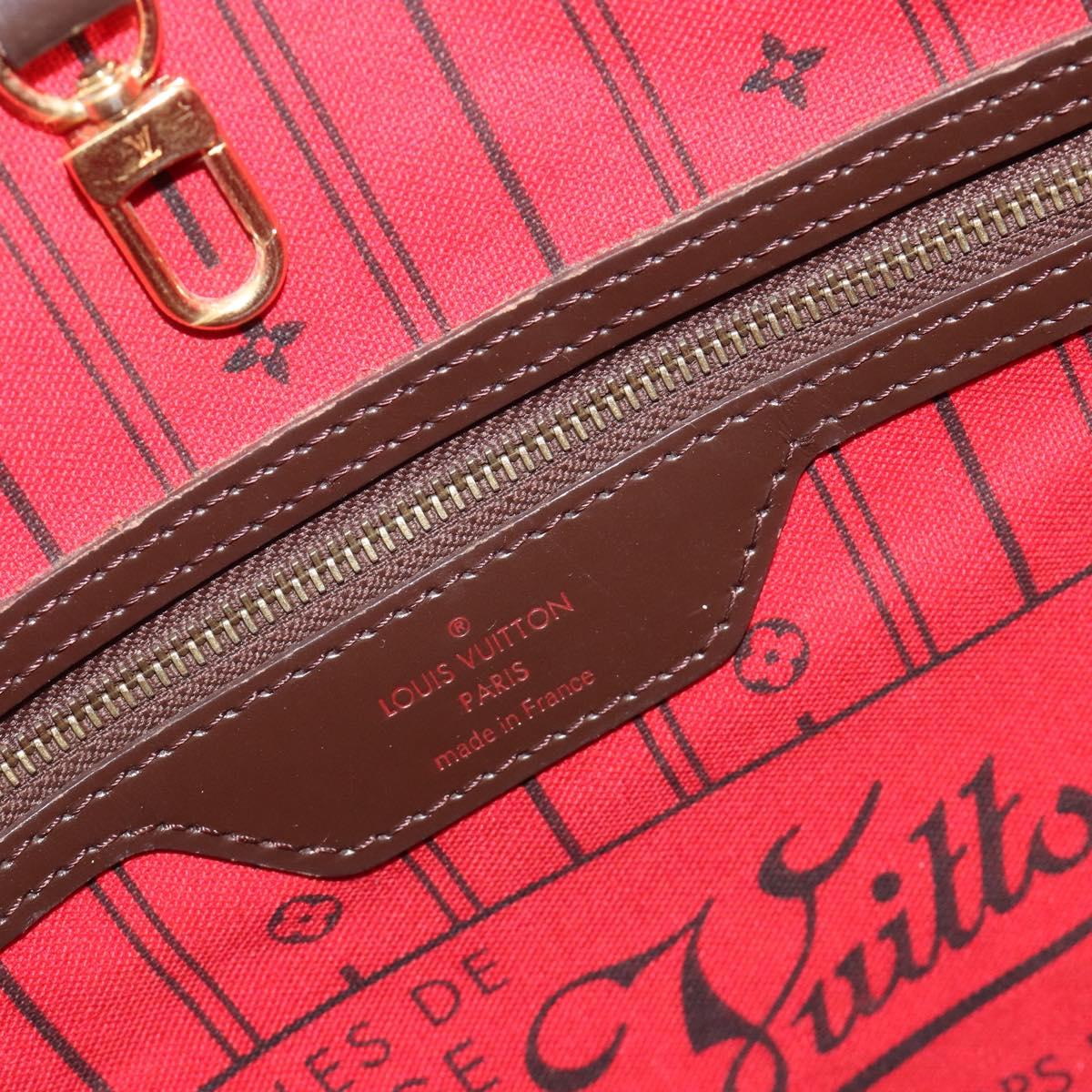 LOUIS VUITTON Damier Ebene Neverfull MM Tote Bag N51105 LV Auth am12029