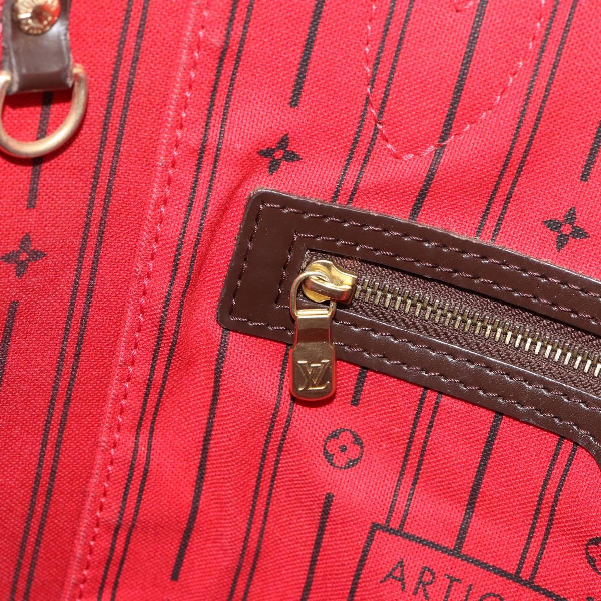 LOUIS VUITTON Damier Ebene Neverfull MM Tote Bag N51105 LV Auth am12029