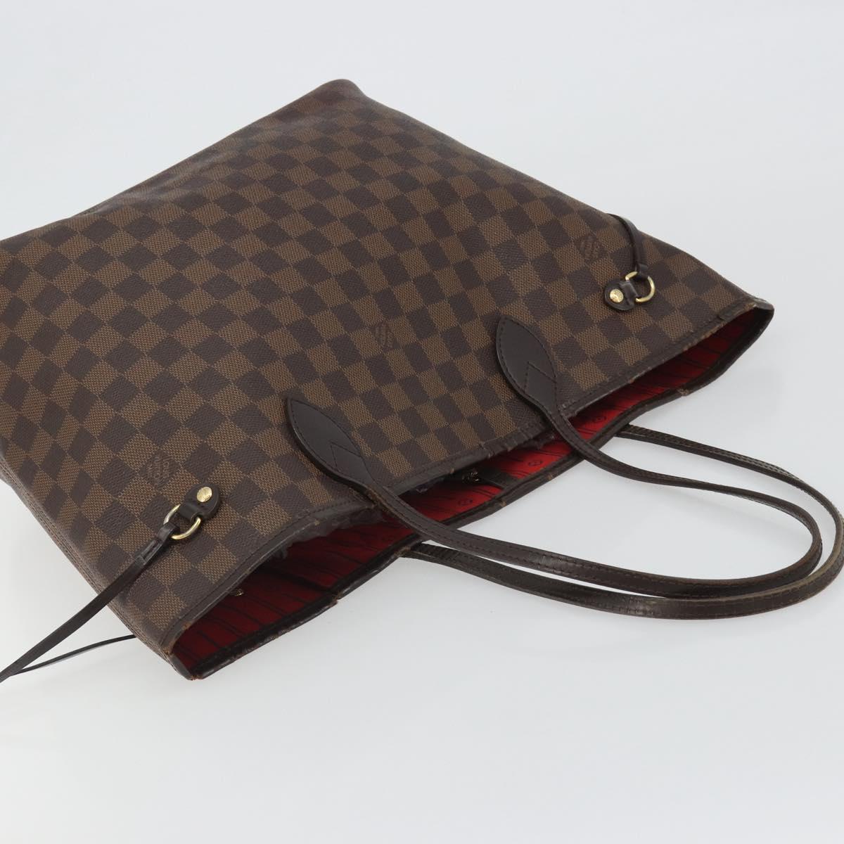 LOUIS VUITTON Damier Ebene Neverfull MM Tote Bag N51105 LV Auth am12029