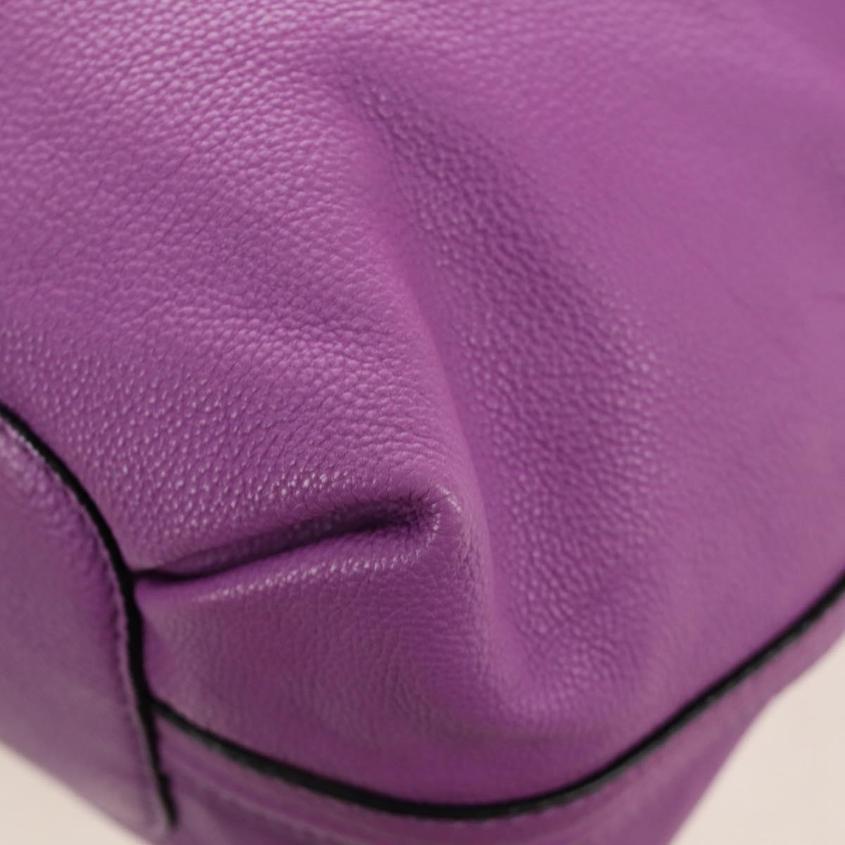Chloe Elsie Hand Bag Leather 2way Purple Gold Auth am12030V