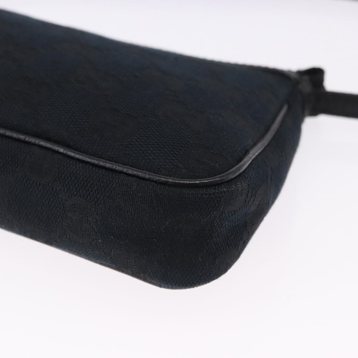 GUCCI GG Canvas Accessory Pouch Black 154432 Auth am12031V