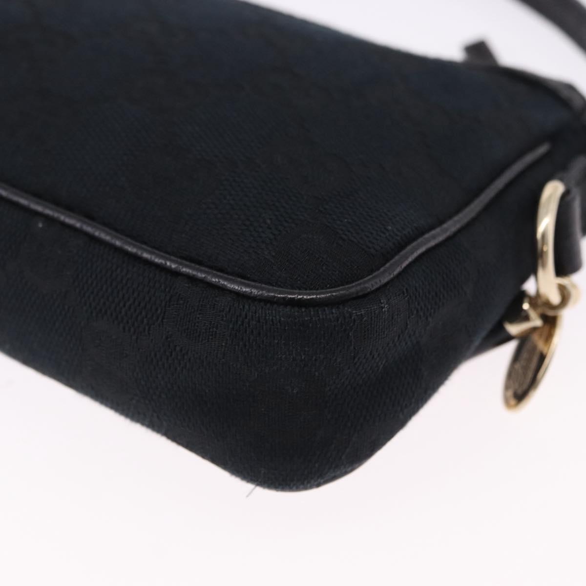 GUCCI GG Canvas Accessory Pouch Black 154432 Auth am12031V