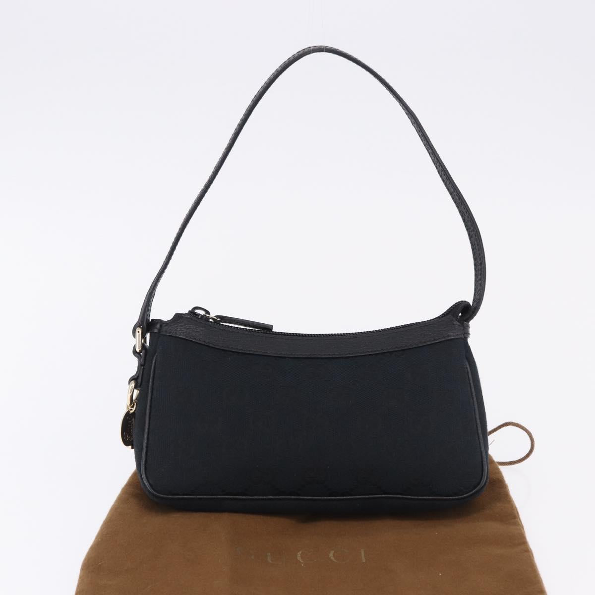 GUCCI GG Canvas Accessory Pouch Black 154432 Auth am12031V
