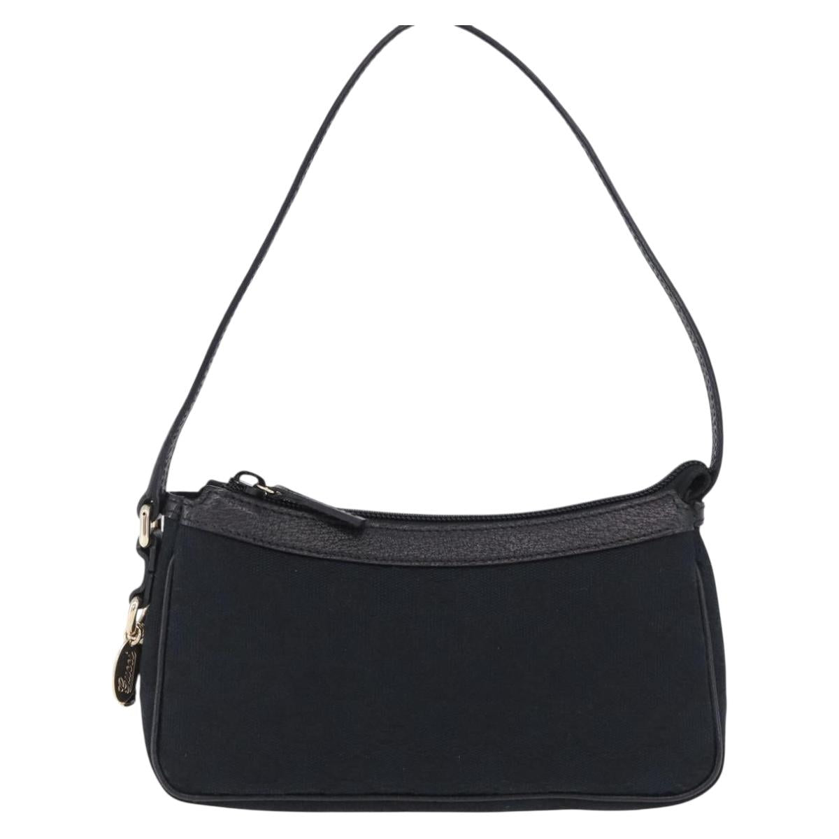 GUCCI GG Canvas Accessory Pouch Black 154432 Auth am12031V