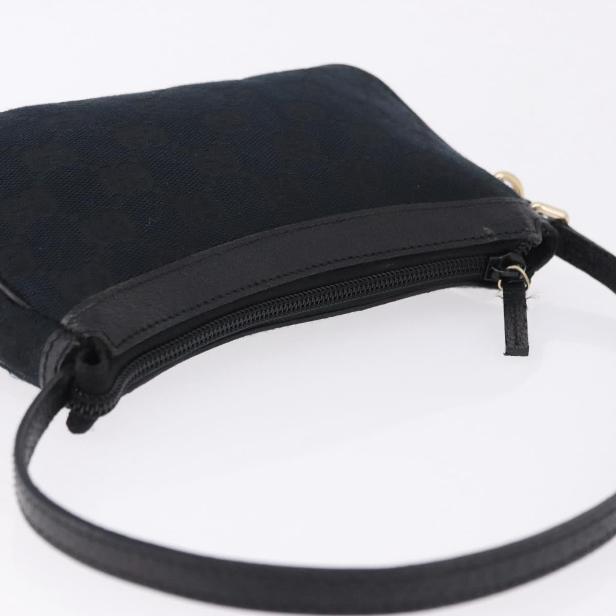 GUCCI GG Canvas Accessory Pouch Black 154432 Auth am12031V