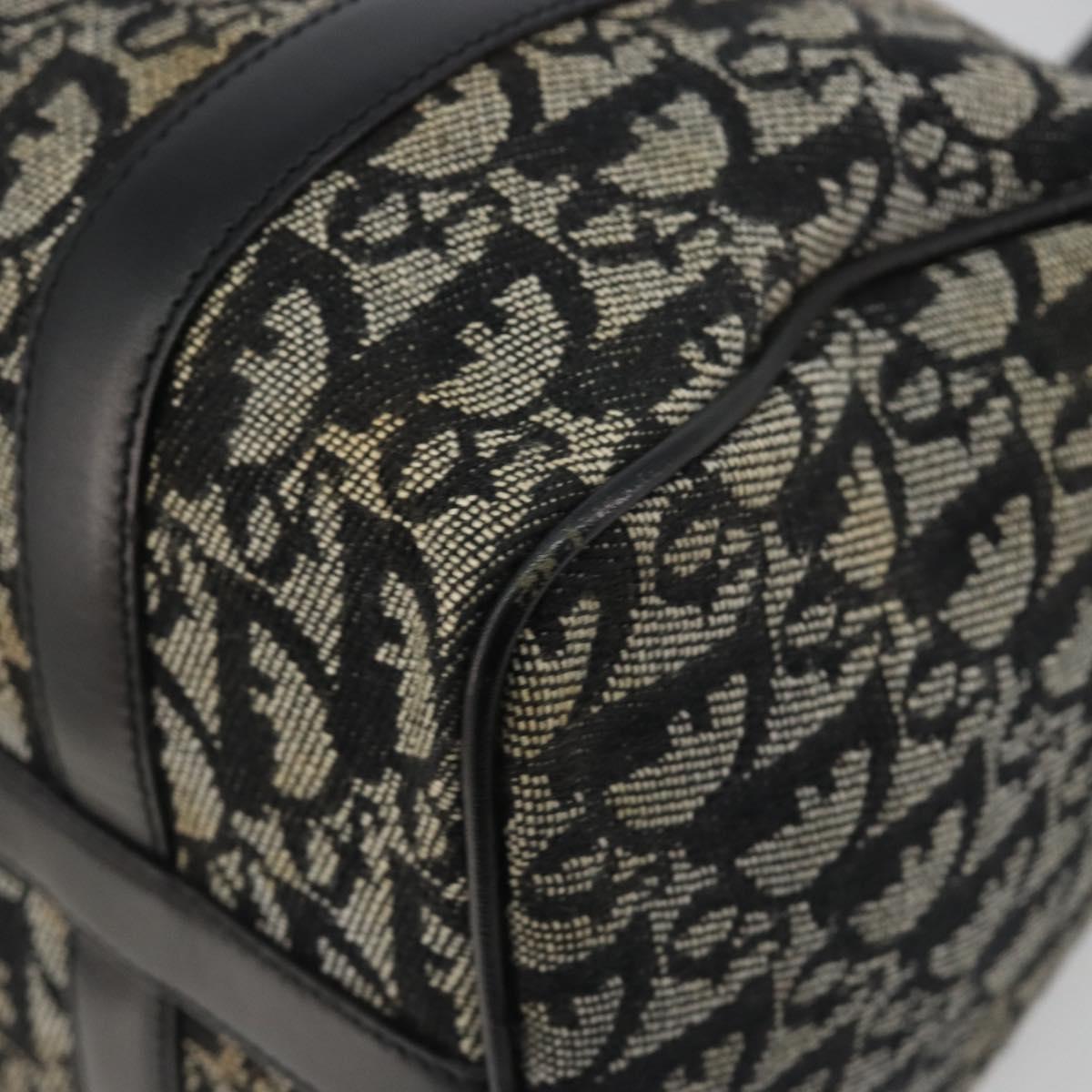 Christian Dior Trotter Canvas Hand Bag Navy Silver Auth am12033A