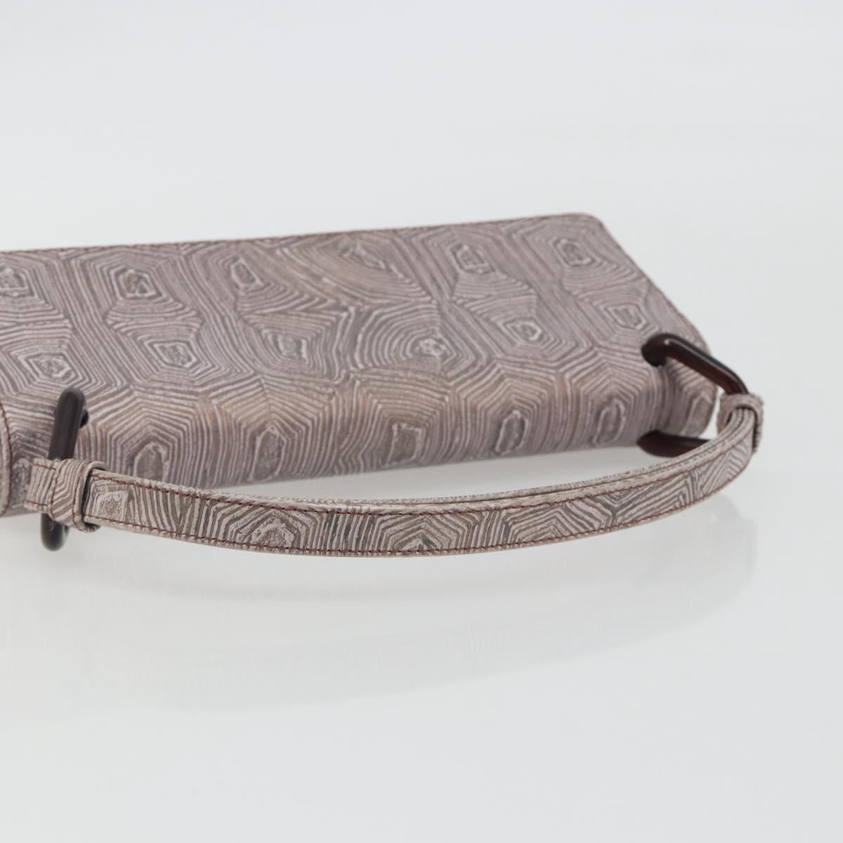 PRADA Hand Bag Leather Purple Silver Auth am12034V