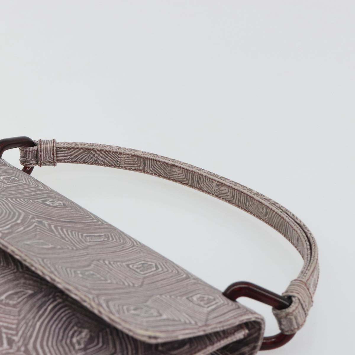 PRADA Hand Bag Leather Purple Silver Auth am12034V