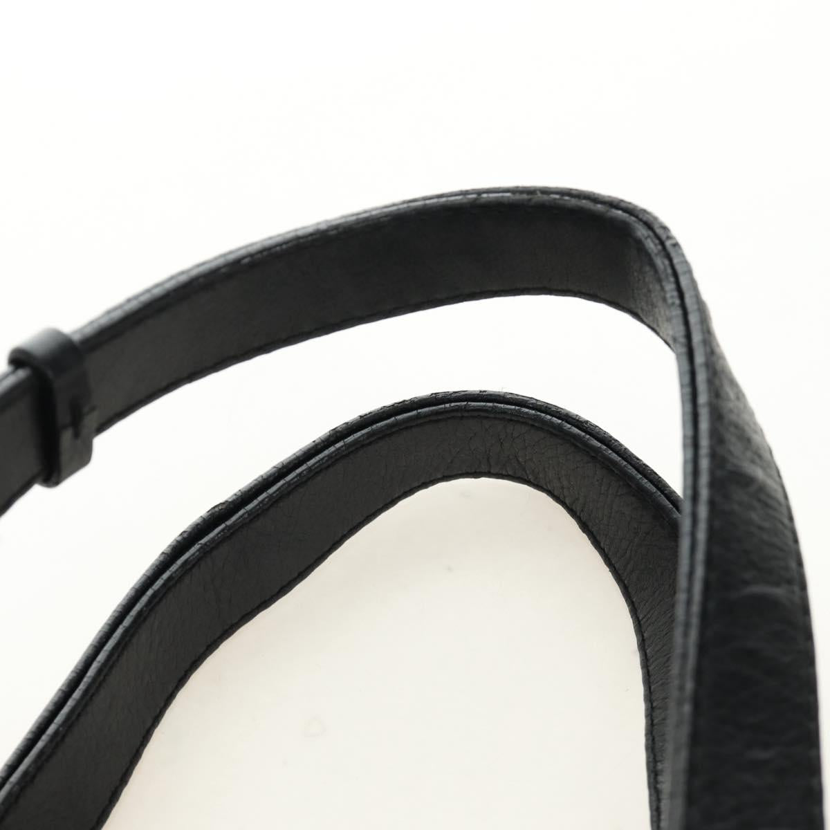 Chloe Kerala Hand Bag Leather Black Silver Auth am12038V