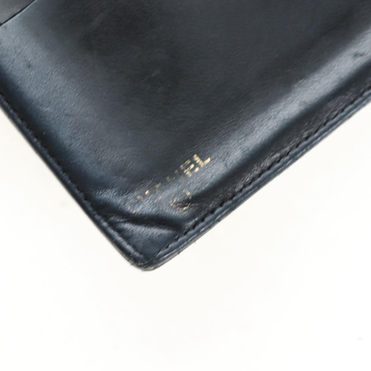 Jimmy Choo Fendi Gucci Chanel Wallet Leather Canvas 5 Set Black Auth am12041