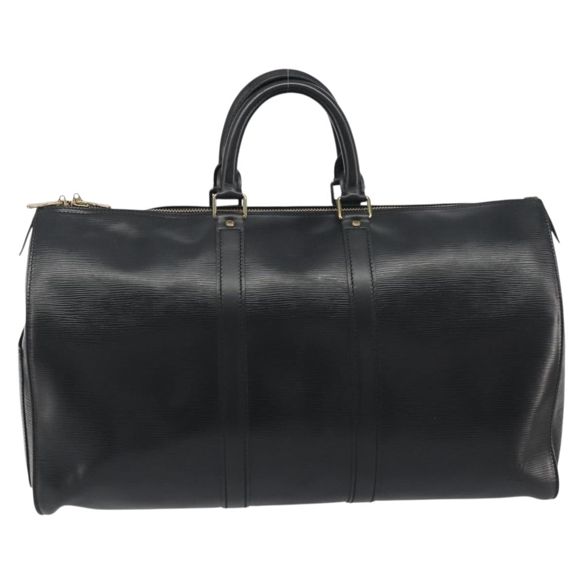 LOUIS VUITTON Epi Keepall 45 Boston Bag Black M42972 LV Auth am12043