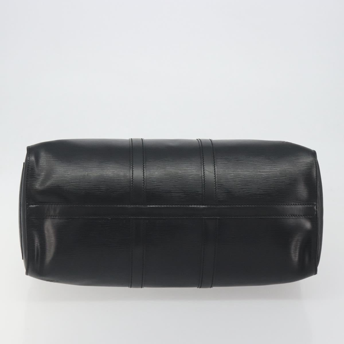 LOUIS VUITTON Epi Keepall 45 Boston Bag Black M42972 LV Auth am12043