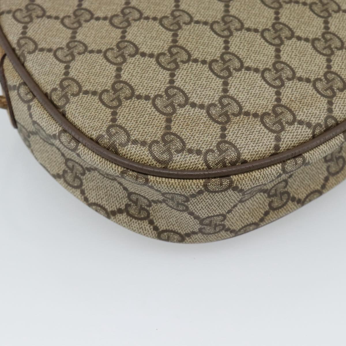GUCCI GG Supreme Shoulder Bag PVC Beige Gold 56 02 600 Auth am12045