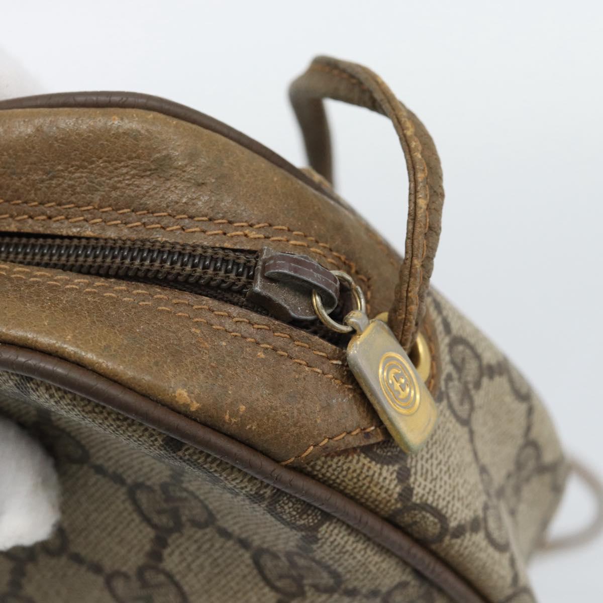 GUCCI GG Supreme Shoulder Bag PVC Beige Gold 56 02 600 Auth am12045