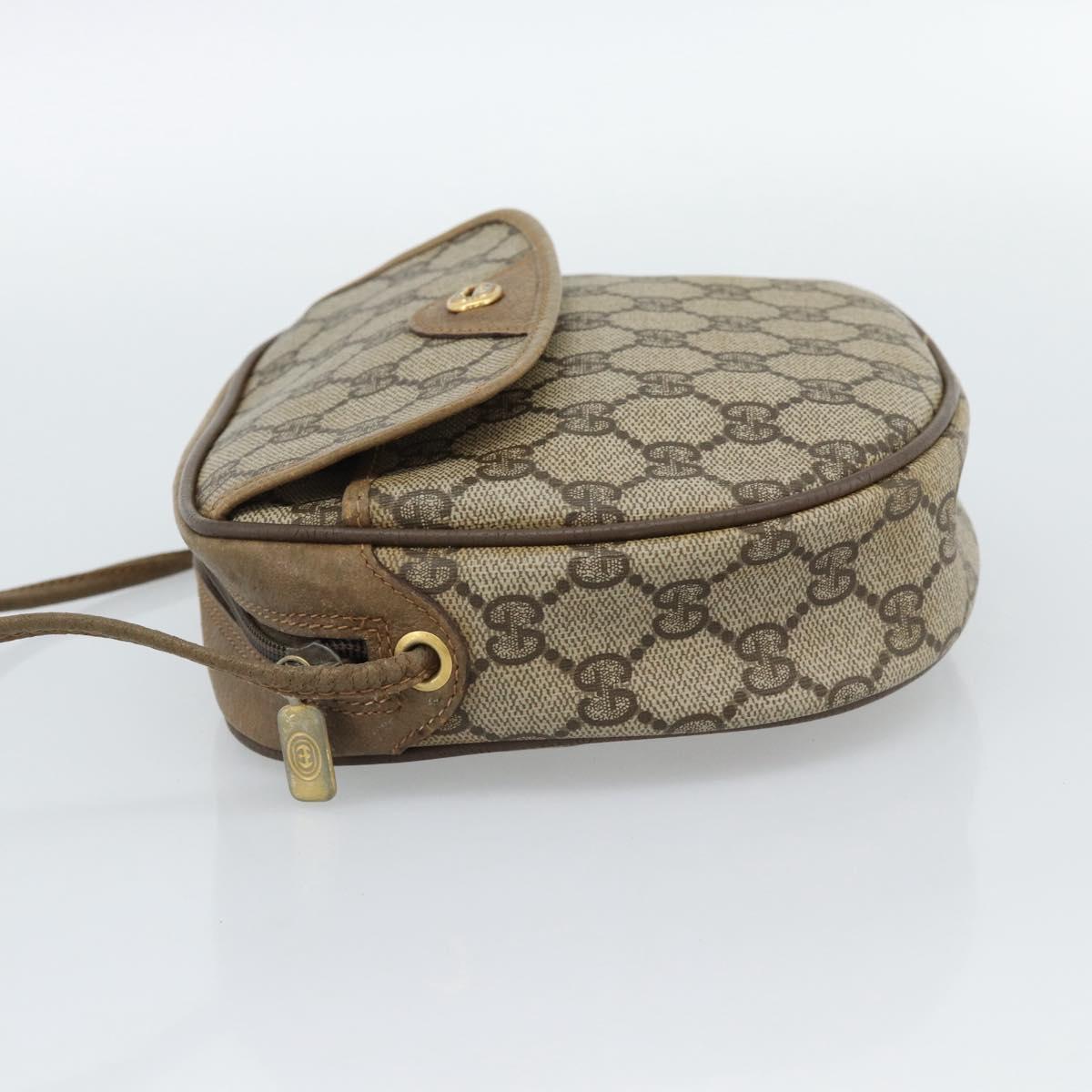 GUCCI GG Supreme Shoulder Bag PVC Beige Gold 56 02 600 Auth am12045